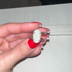 Kendra Scott Elyse Silver Ring in Iridescent Druzy